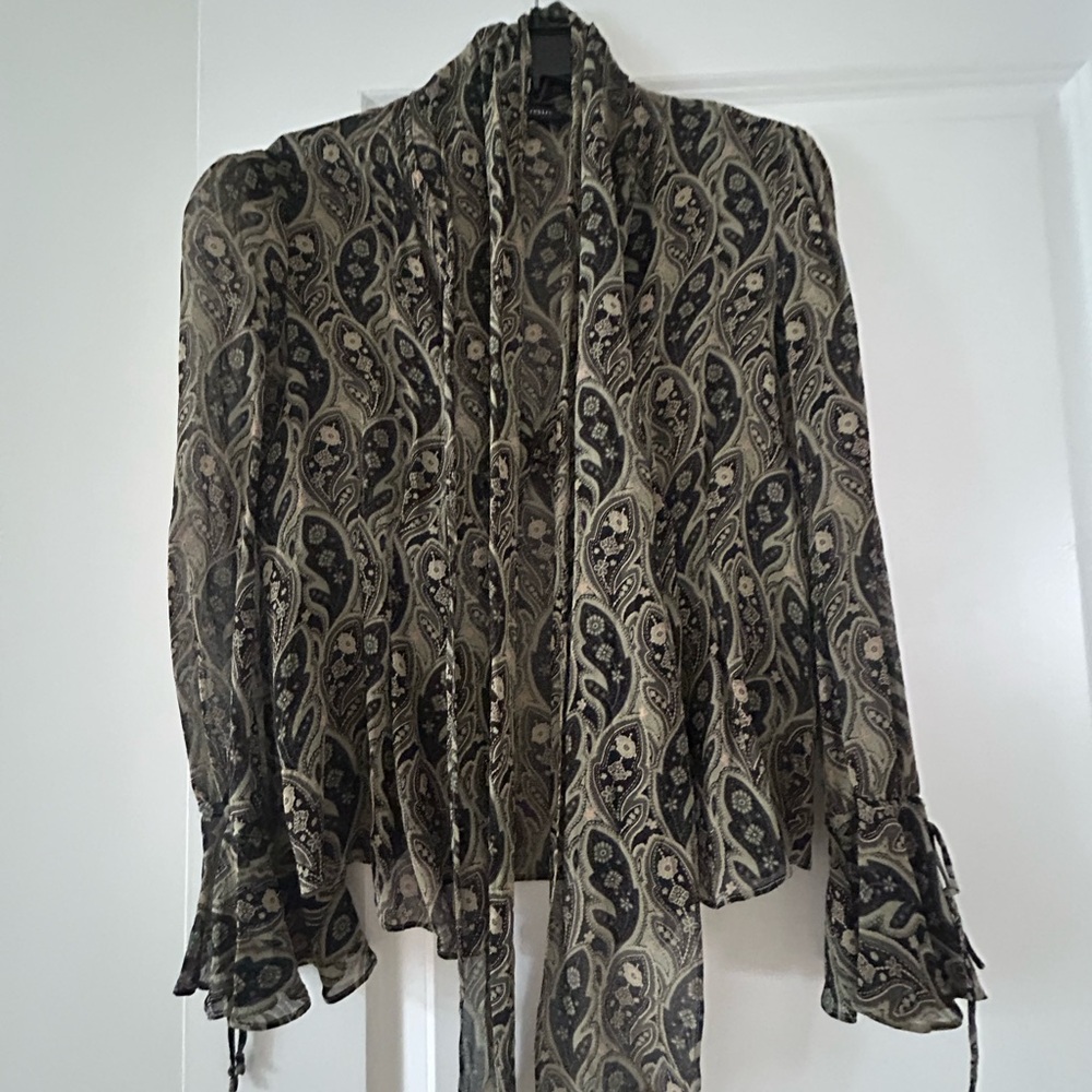 Vintage Banana Republic Paisley Print Sheer Women's Top